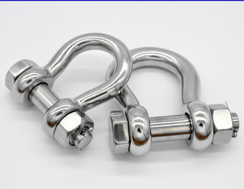 Round Pin Safety Anchor Shackle U. S Type Aisi:304 Or 316